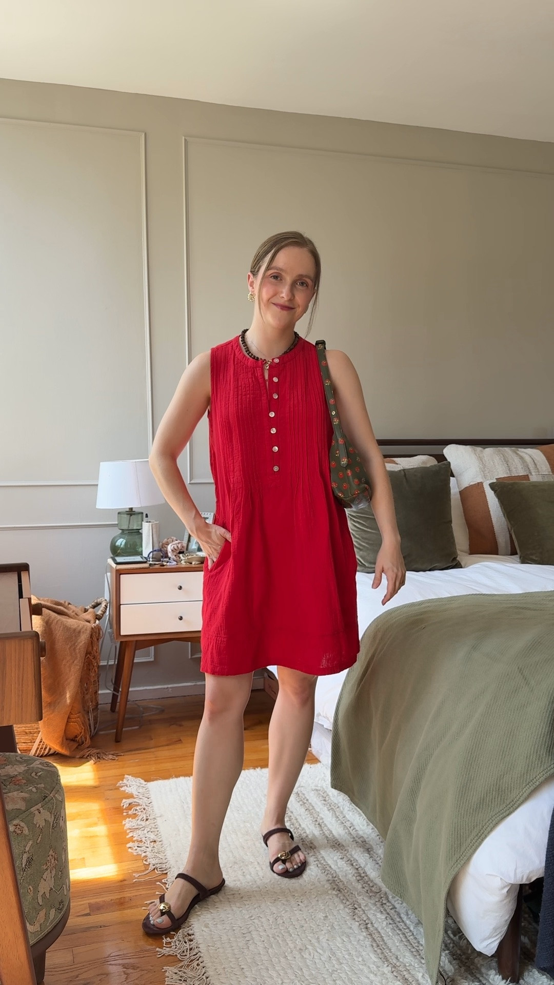 100% gauze cotton dress in bright red 
Xs and super breathable
Love the pockets ❤️ Quince 365 day free returns and shipping

#LTKootd #LTKSaleAlert #LTKPetite