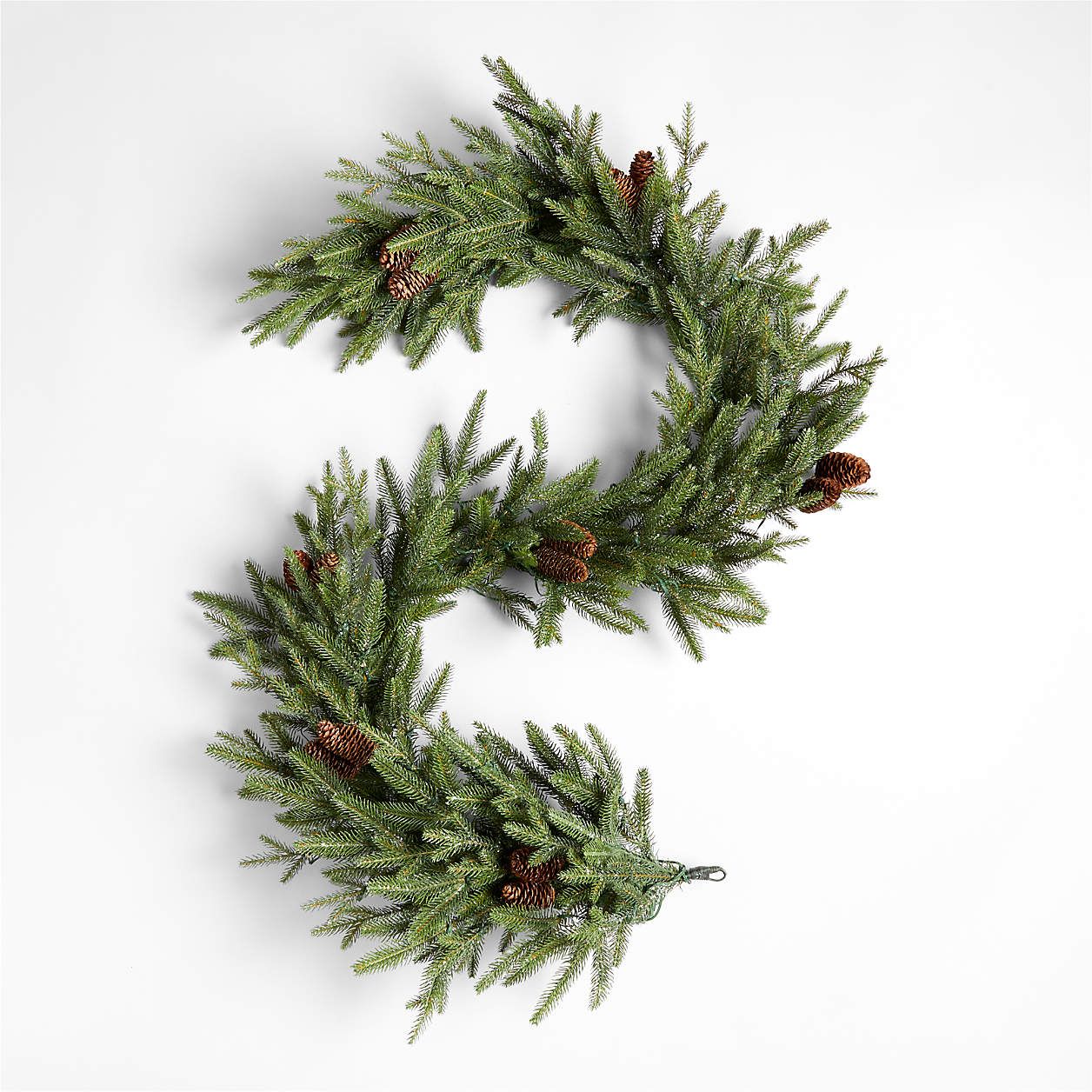 Faux Norway Spruce Pre-Lit LED Garland 6' + Reviews | Crate & Barrel | Crate & Barrel