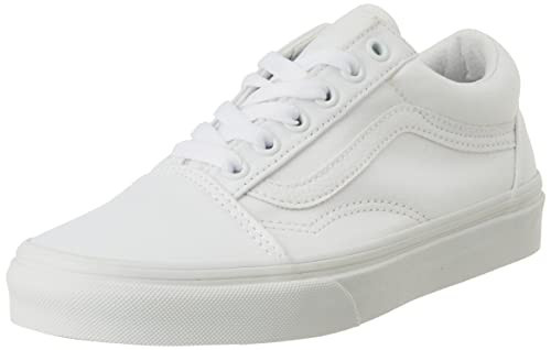 Vans Men's Single Sneaker, White ((Classic Tumble) True White), 5 | Amazon (US)