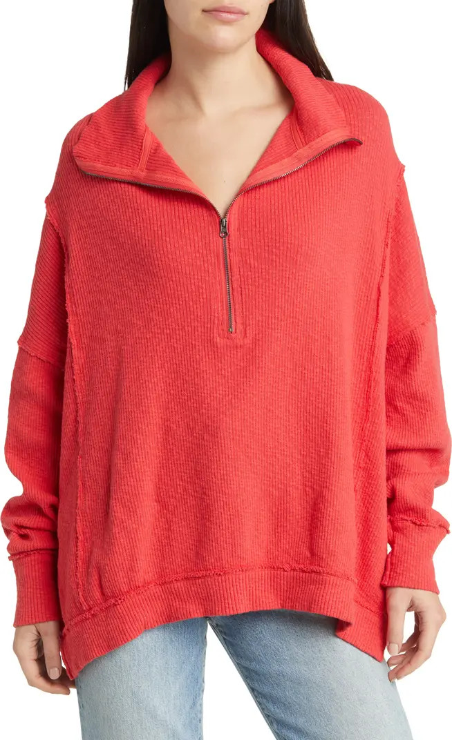 Free People Walk Away Half Zip Tunic Pullover | Nordstrom | Nordstrom
