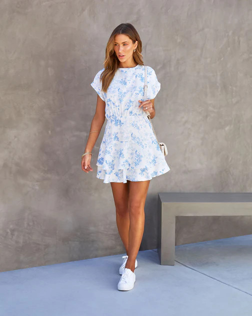 Shanelle Floral Tiered Mini Dress | VICI
