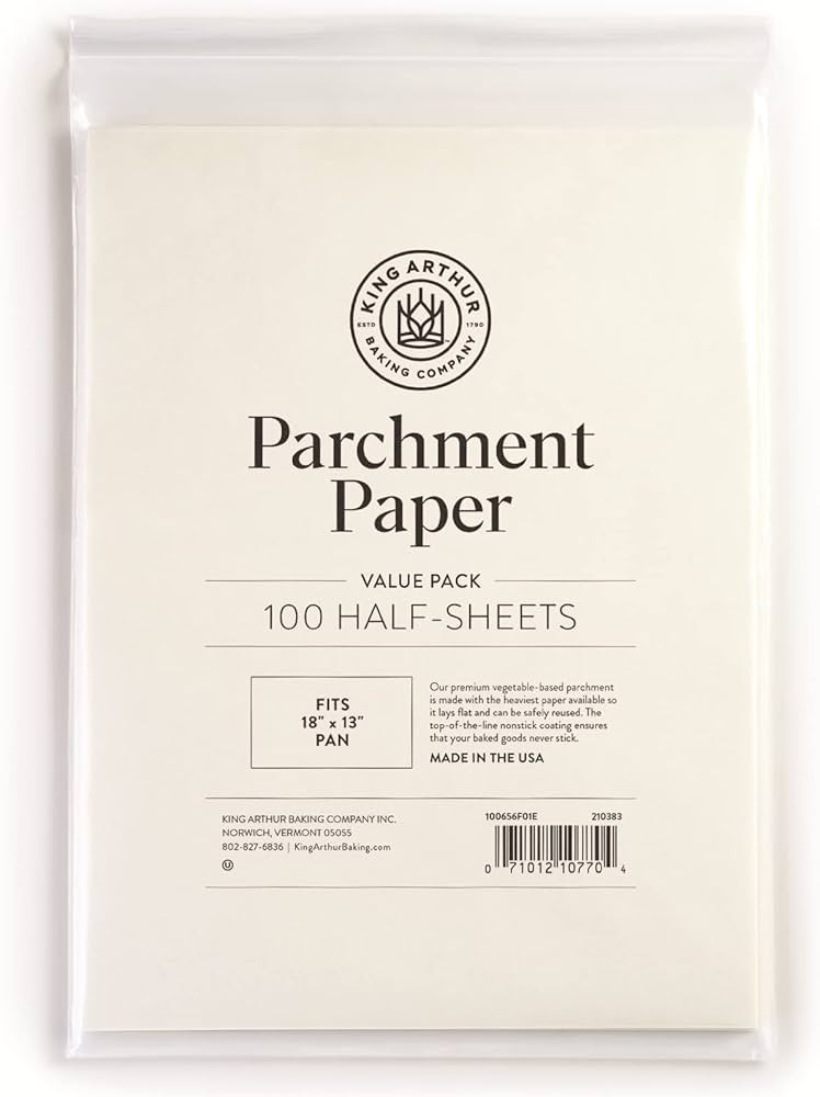 King Arthur, Pre-Cut Baking Parchment Paper, Heavy Duty, Professional Grade, Nonstick, Reusable, ... | Amazon (US)