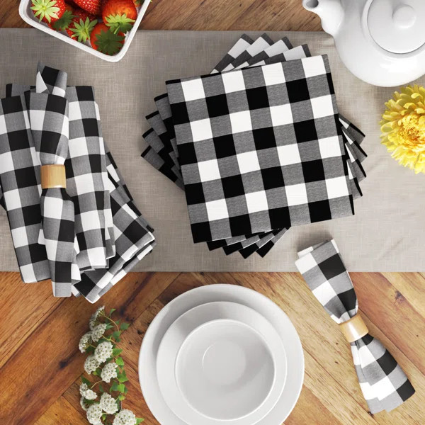 Huertas Checkered 18" Napkin (Set of 10) | Wayfair North America