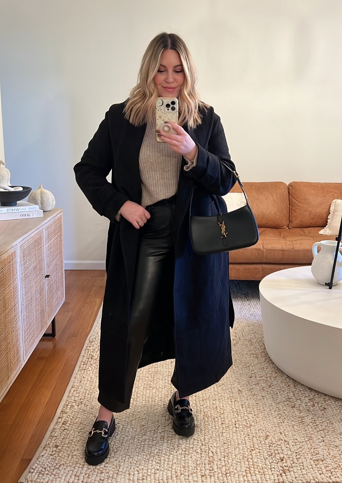 h&m tie belt coat