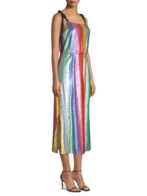 Rixo - Tessa Sequin Stripe Dress | Saks Fifth Avenue