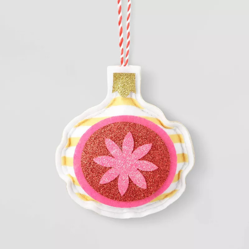Finial Decorated Christmas Tree Ornament Pink/Yellow - Wondershop™ | Target