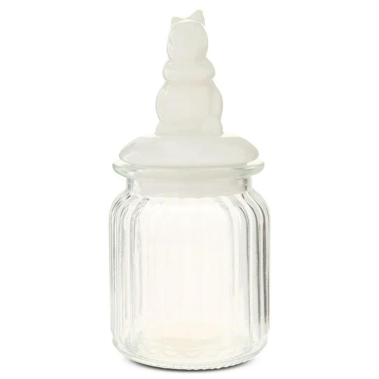 Glass Jar Decoration with Ceramic Bunny Lid, White, 6.5", Easter by Way To Celebrate | Walmart (US)