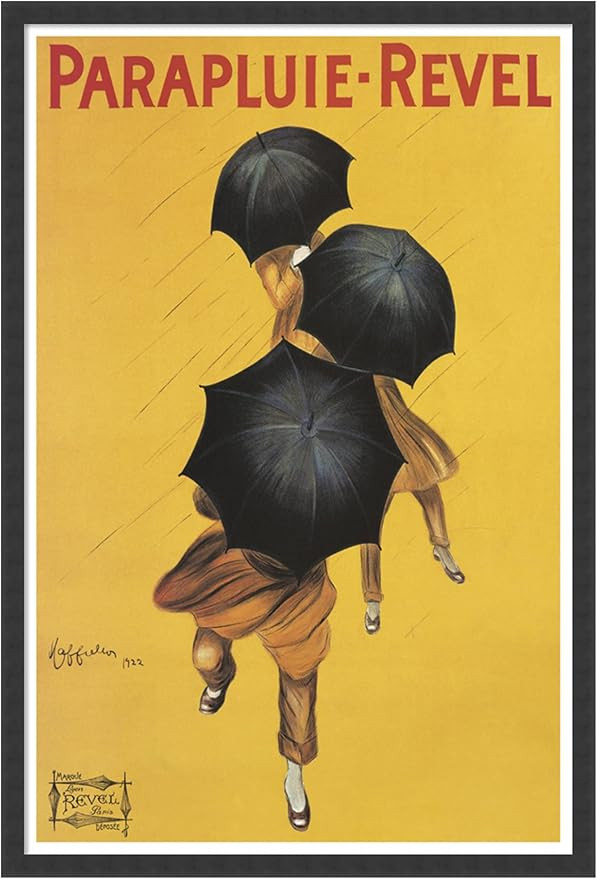 Framed Art Print, 'Parapluie-Revel (ca. 1922)' by Leonetto Cappiello: Outer Size 25 x 37" | Amazon (US)