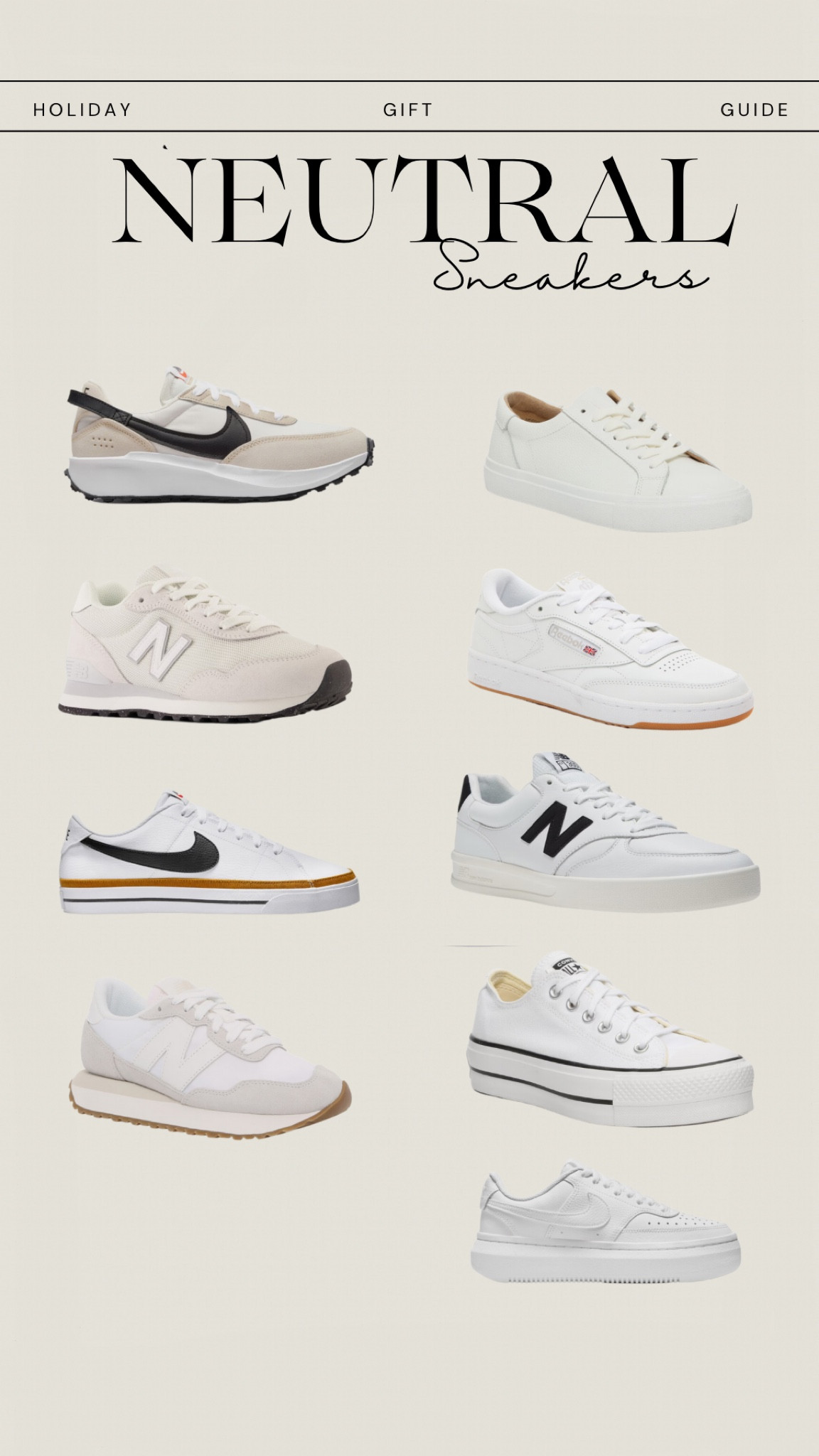 Neutral sneakers that pair perfectly with dress trousers or jeans for a perfect business casual look! 

#LTKsalealert #LTKU #LTKCyberWeek