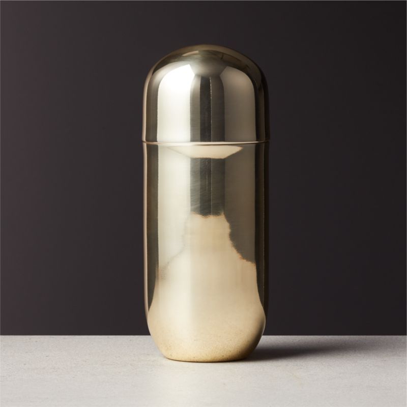 Mae Champagne Gold Cocktail Shaker + Reviews | CB2 | CB2