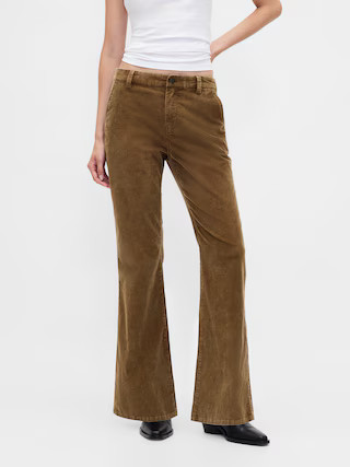 Mid Rise Corduroy Flare Pants | Gap (US)