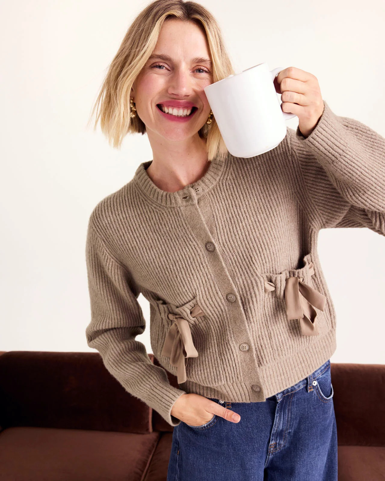 Stassi Satin Tie Cardigan | Splendid