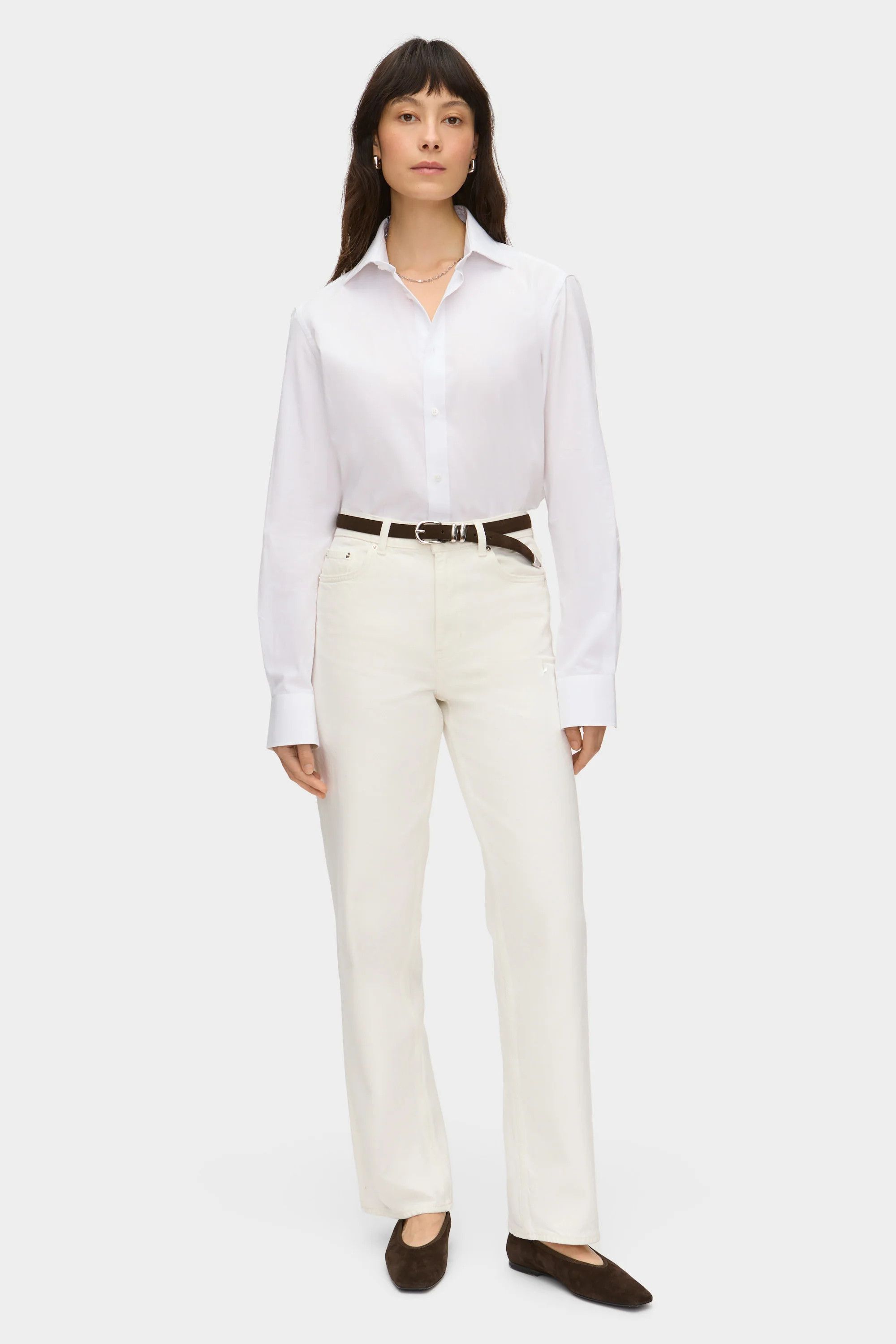 ALIGNE High Rise Straight Leg Jeans - Ecru | Aligne UK & EU