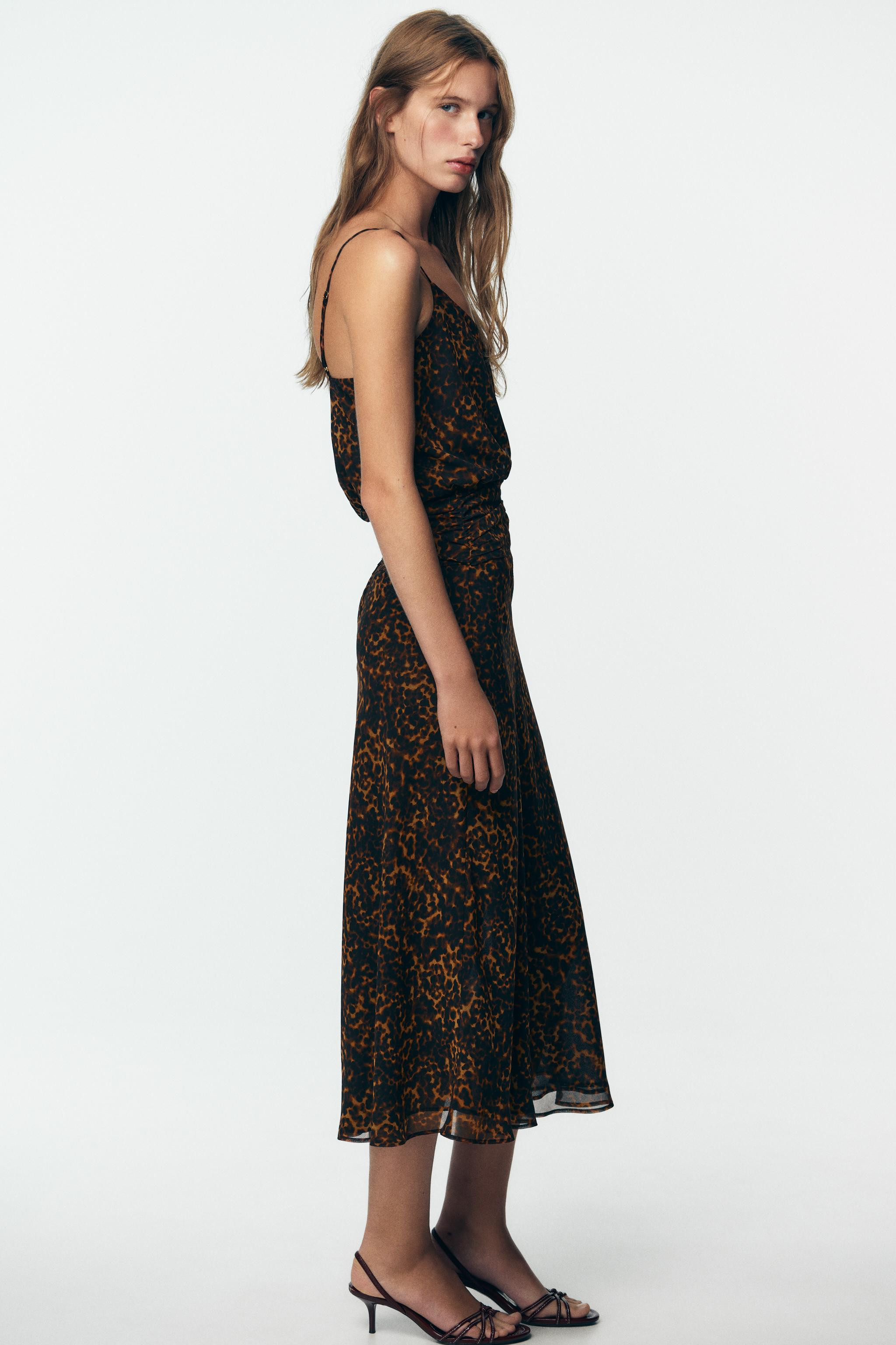 ANIMAL PRINT MIDI DRESS | Zara US