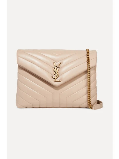 Saint Laurent - Loulou Medium Quilted Leather Shoulder Bag - Beige | NET-A-PORTER (UK & EU)