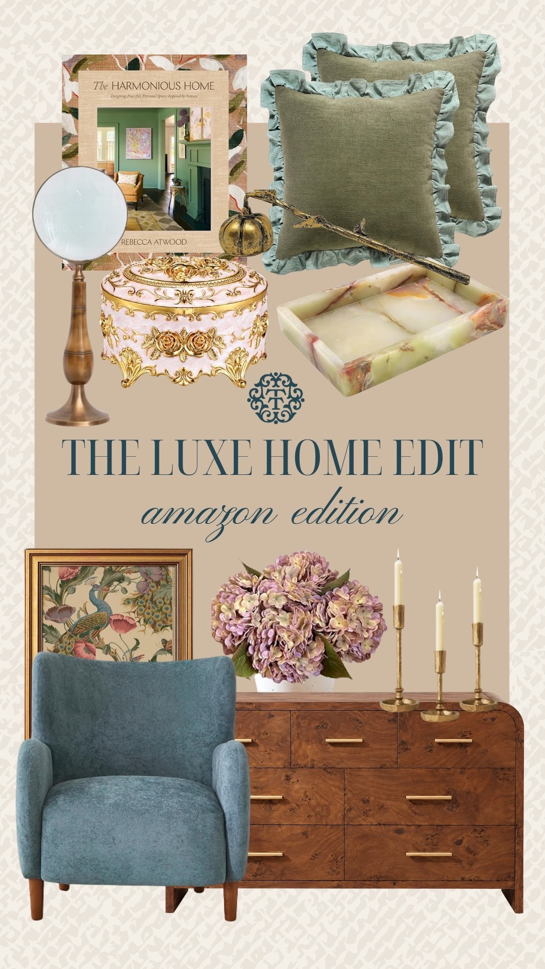 Amazon home decor is SO good right now! We’re loving the mix of vintage-inspired details, soft blue and green tones, warm wood, and beautiful gold accents. From the ruffled pillows to the statement accent chair, these finds bring so much personality and an elevated feel to any room!

#LTKHome #LTKSeasonal #AmazonHome #LuxuryHomeDecor #HomeDecorFinds