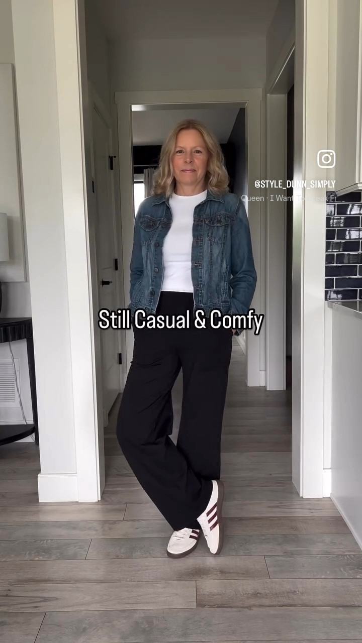 These are the viral elevated yoga pants everyone loves! My Instagram video has over 5M views in just a couple months! @style_dunn_simply They are so soft and comfortable, you will want them in every color! PLUS they come in different lengths!! Fit true to size; I am 5’3” and wear a small, 31” length. #g4free #traveloutfit #easyoutfits #over50fashion #over50 #ootd #outfitinspo 

#LTKTravel #LTKStyleTip #LTKWorkwear