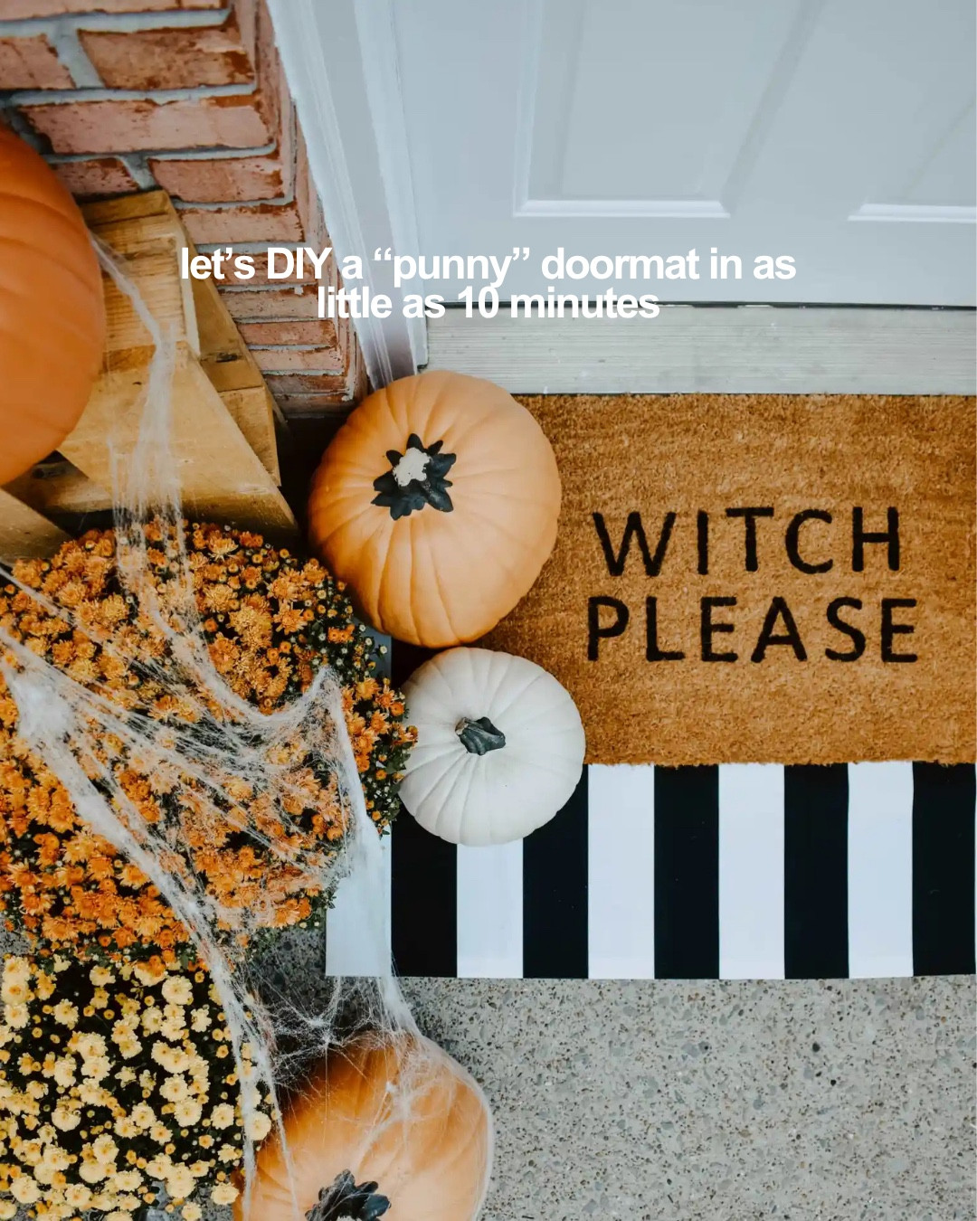 an easy diy Halloween or fall doormat you can make in under 10 minutes! 

#LTKHome #LTKHalloween #LTKSeasonal