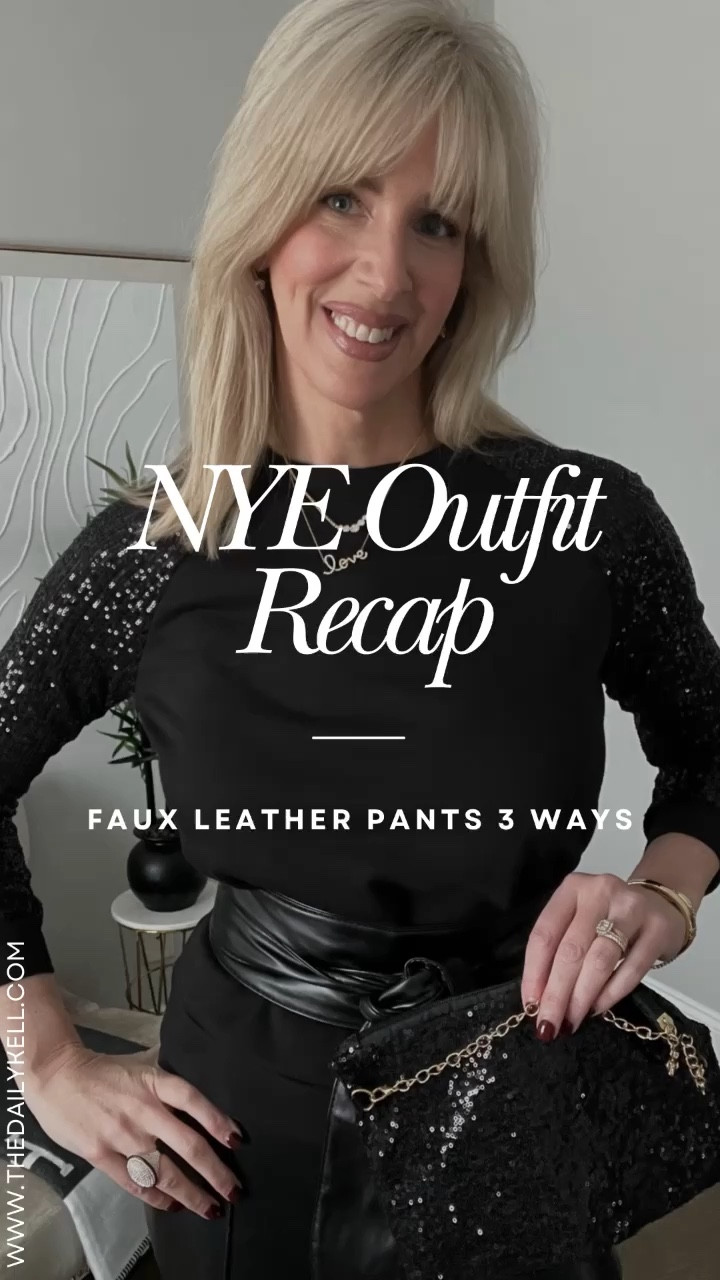 NYE Outfit Recap!

These faux leather kick flare pants from @7forallmankind are comfortable and versatile to style.   

Here I have 3 different NYE outfit looks for women over 40.  Fashion can be comfortable while still being glamorous.   

Which look is your favorite?

Shop all of my links directly using the link in my bio or following me on the @shop.ltk app.  I share additional outfit options there, too!

#ltkonboarding #nyeoutfits #nyeoutfitsforwomen #over40style #over50style 

#LTKfindsunder100 #LTKHoliday #LTKover40