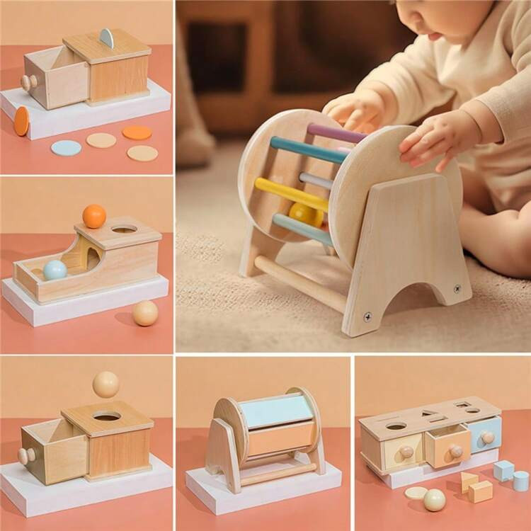 From£4.67£6.68-30%Join & save £0.23 + reduced shippingMontessori Infant Wooden Toys Coin Ball ... | SHEIN