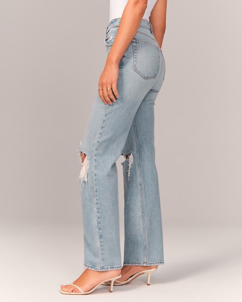 Women's High Rise 90s Relaxed Jean | Women's Bottoms | Abercrombie.com | Abercrombie & Fitch (US)