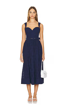 Yumi Kim Shiv Dress in California Eyelet Navy from Revolve.com | Revolve Clothing (Global)
