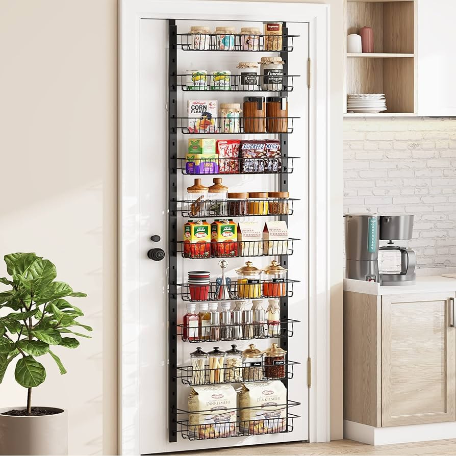 1Easylife Over the Door Pantry Organizer, 10-Tier Adjustable Baskets Pantry Organization, Metal D... | Amazon (US)