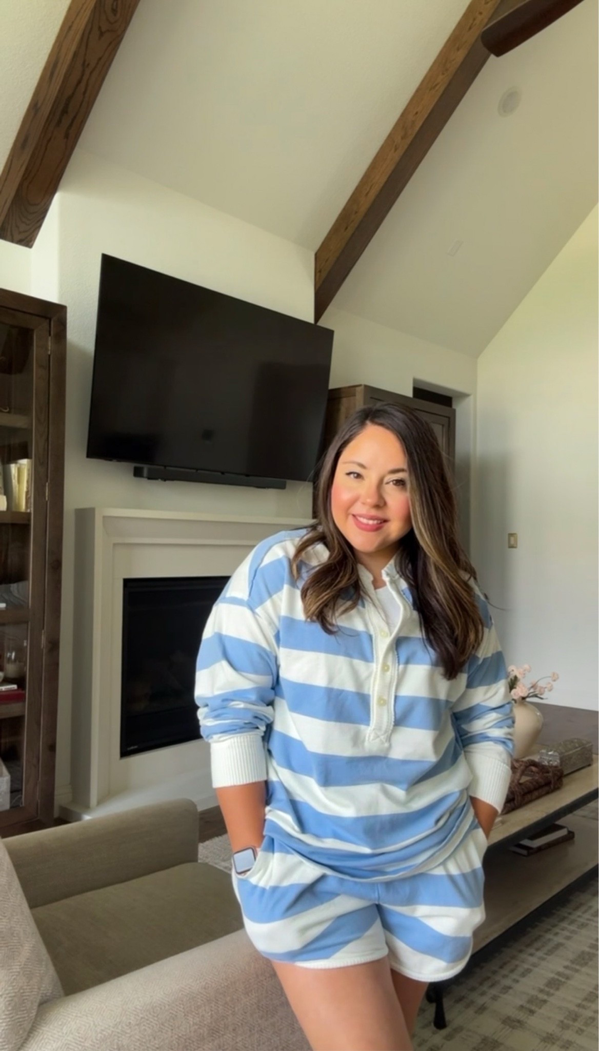 Matching set, ootd, mom outfit, comfy outfit, @Aerie , summer fit, petite, 

Wearing:  sweatshirt Small
Shorts: medium

#LTKSaleAlert #LTKmomlife #LTKootd