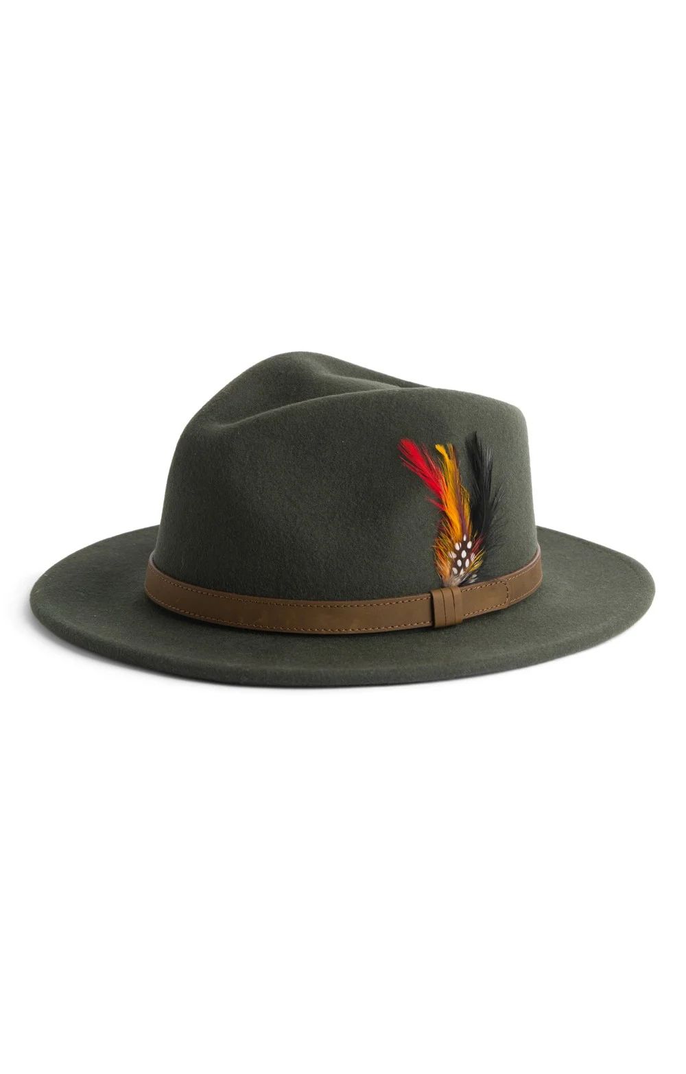 Ladies Felt Fedora with Removable Feather | The House Of Bruar