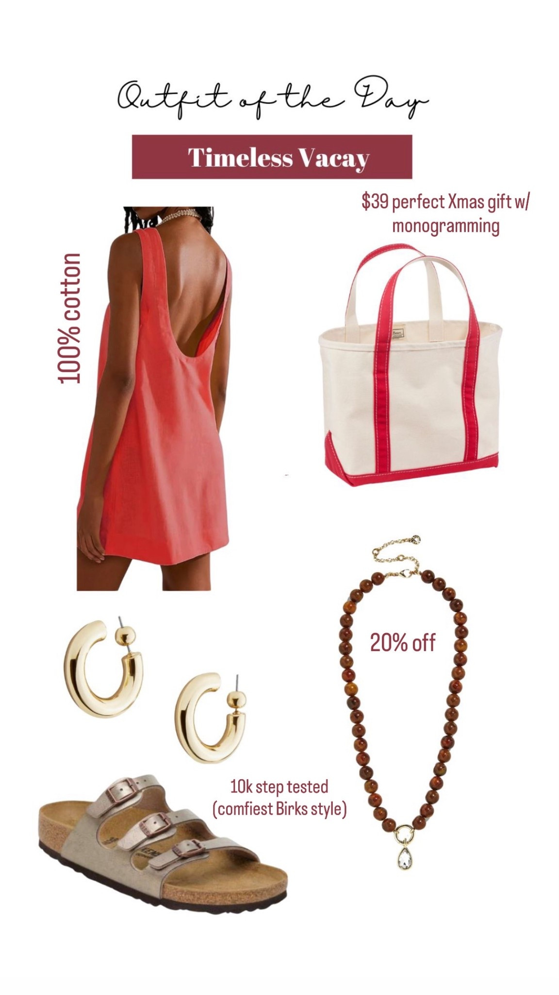 Timeless vacation look
100% cotton dress 
Comfiest Birkenstocks 


#LTKSaleAlert #LTKTravel #LTKGiftGuide