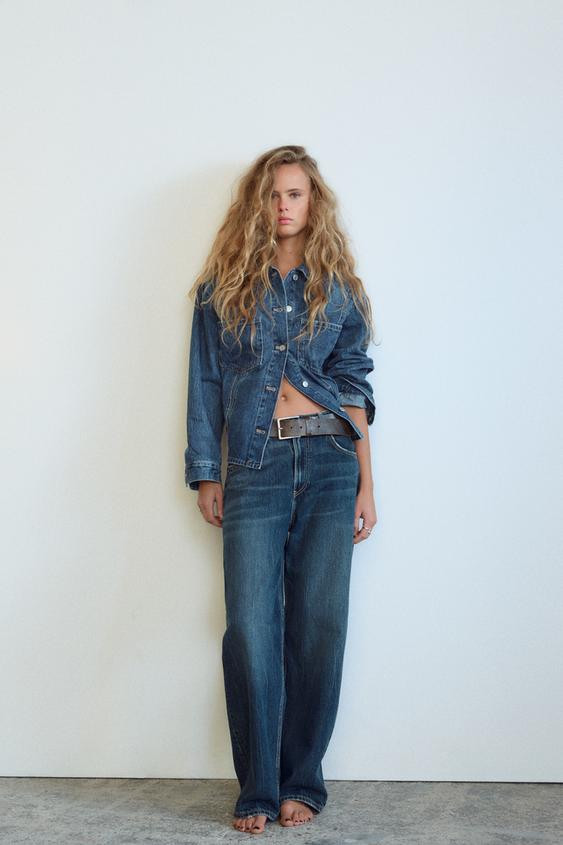 RELAXED OVERSIZE HIGH-WAISTED JEANS | Zara US