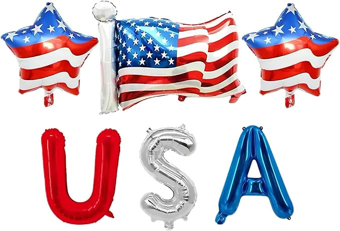 4th of July Decorations Red White and Blue Balloons Patriotic USA Party Fourth of July Decoration... | Amazon (US)