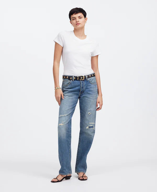 Madewell x Kaihara Denim Dean Easy Straight Jean in Greenburg Wash | Madewell