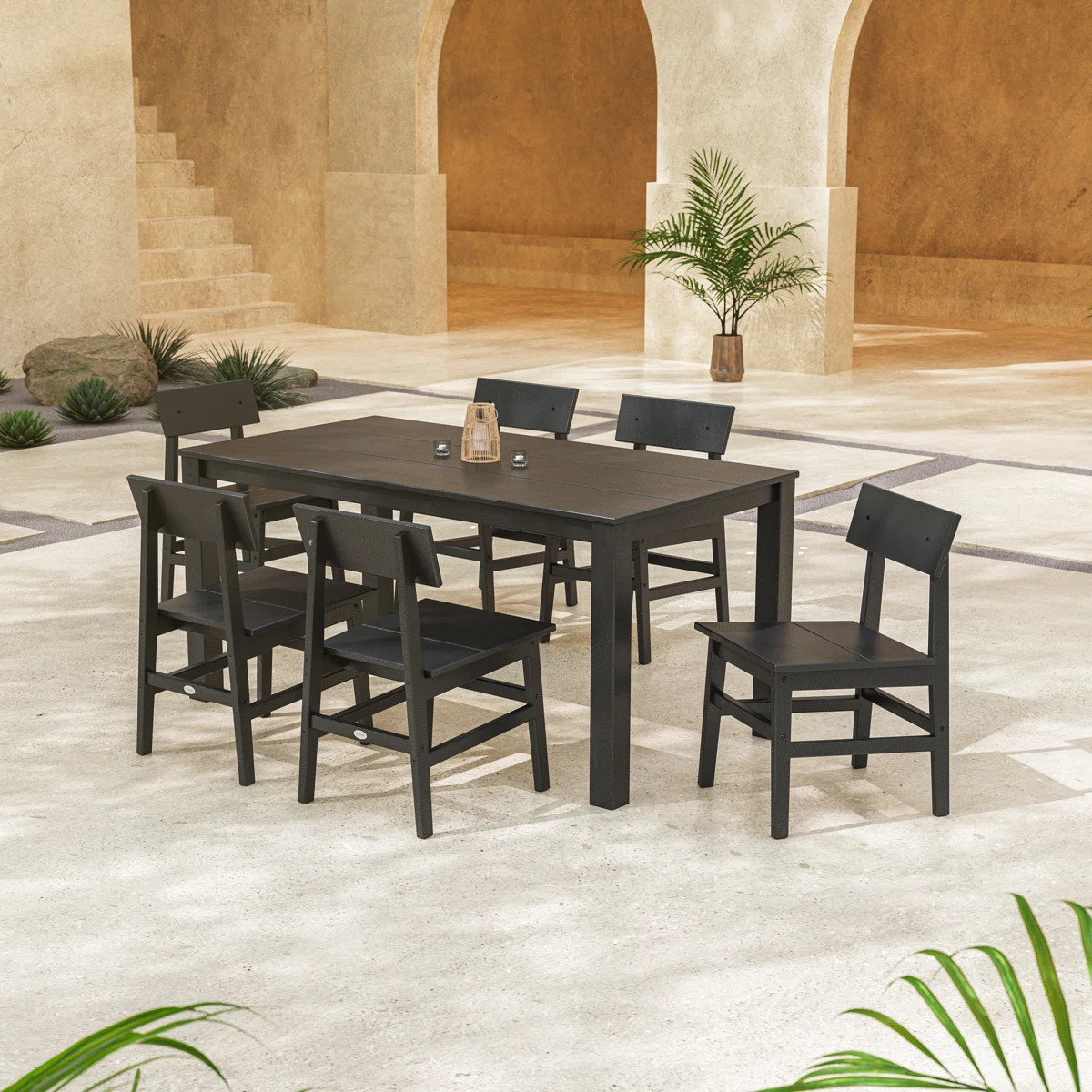 POLYWOOD x AllModern Chair 7-Piece Parsons Dining Table Set | Wayfair North America