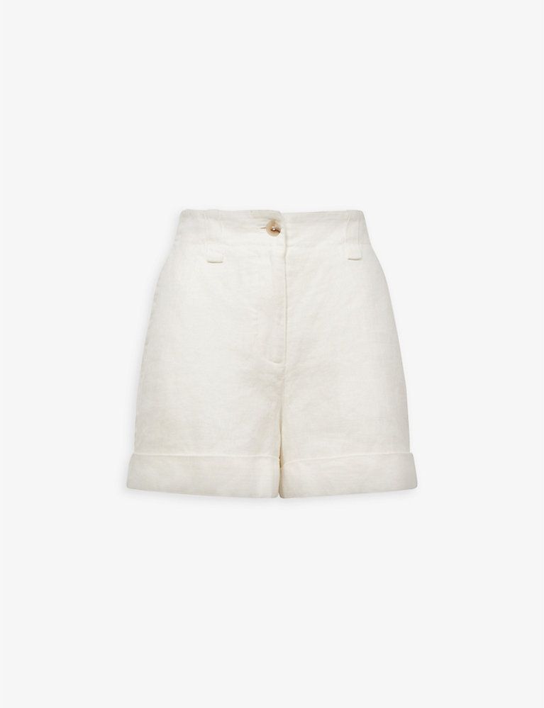 Demi patch-pocket linen shorts | Selfridges