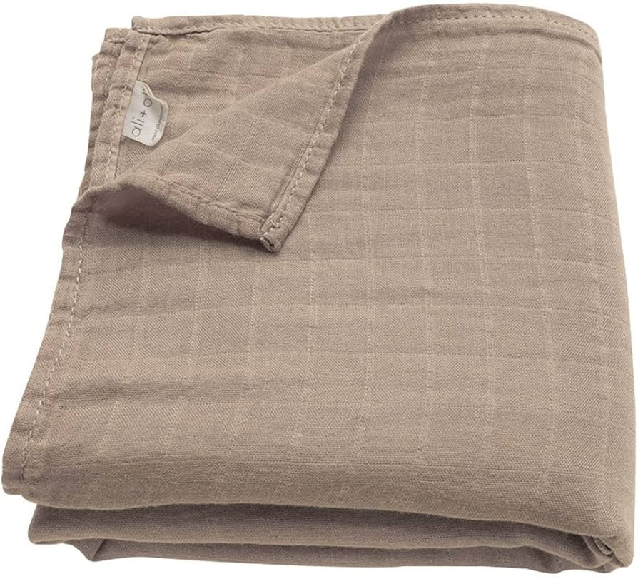 Ali+Oli Muslin Swaddle Blanket for Baby (Taupe) Large 47" x 47" Soft Rayon Made from Bamboo & Org... | Amazon (US)