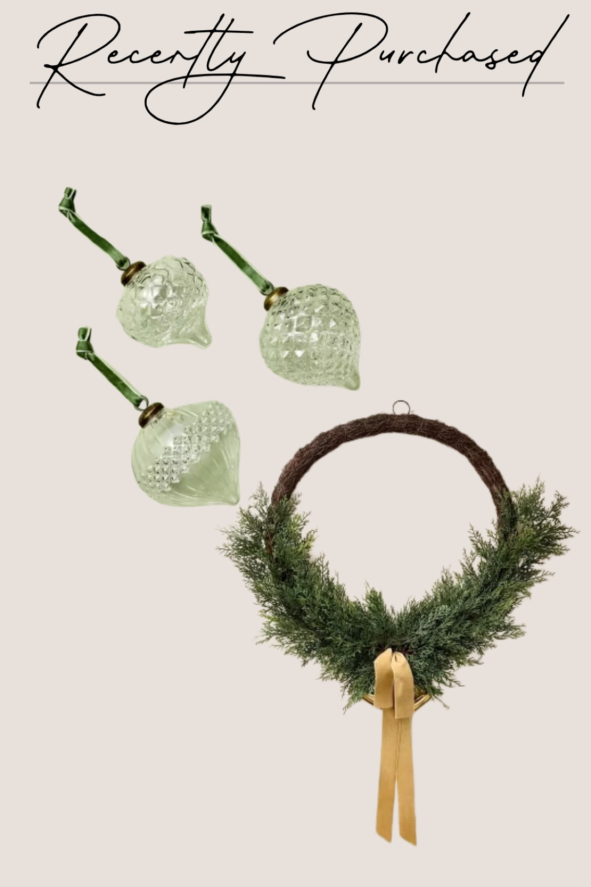 Recently purchased at target ornaments and wreath

#LTKHoliday #LTKSeasonal #LTKHome