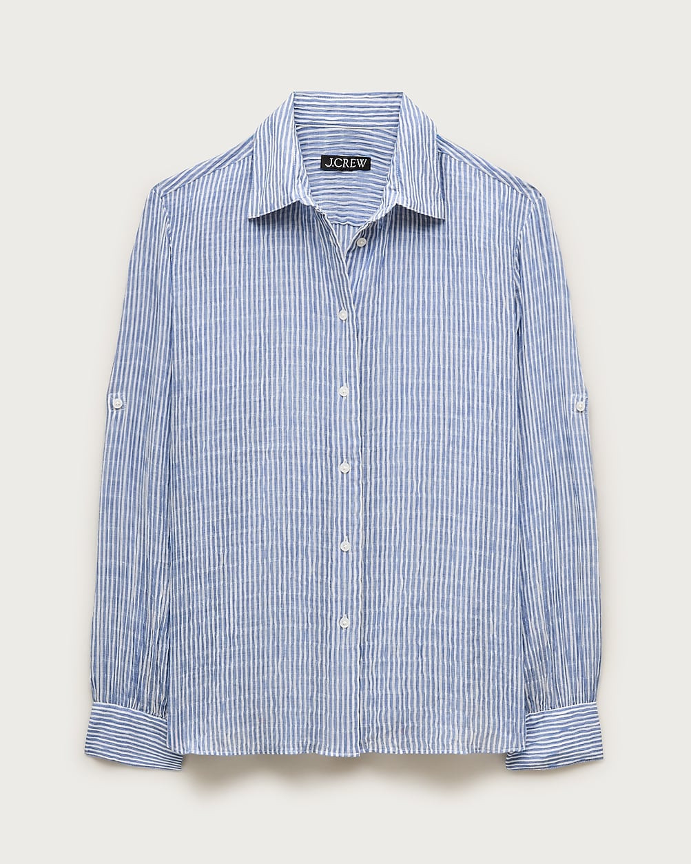 Jules classic-fit shirt in striped textured gauze | J. Crew US