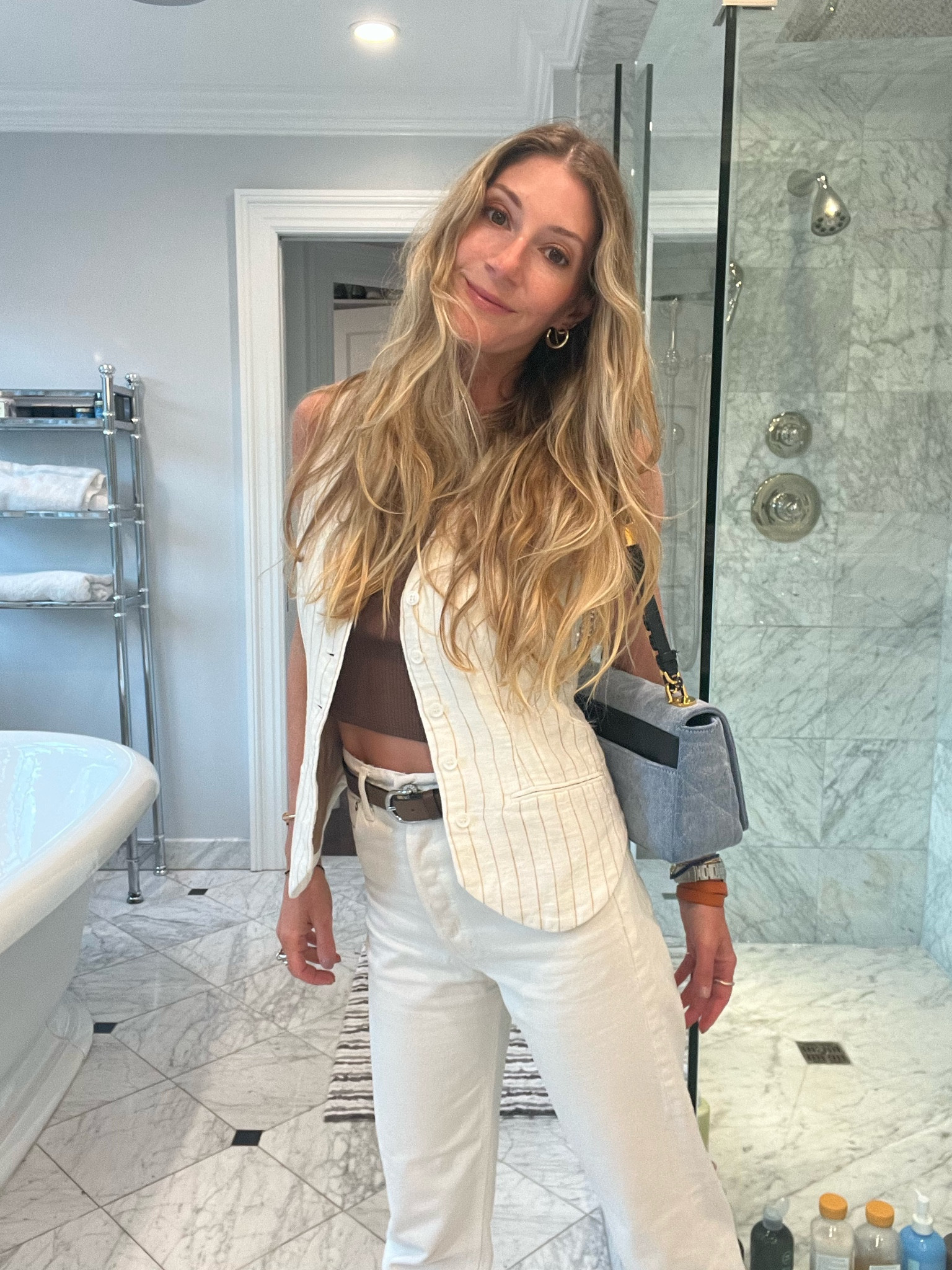 Heading into fall fashion in the best cream jeans and linked all my fave vests! 

#LTKstyletip #LTKSeasonal #LTKunder100