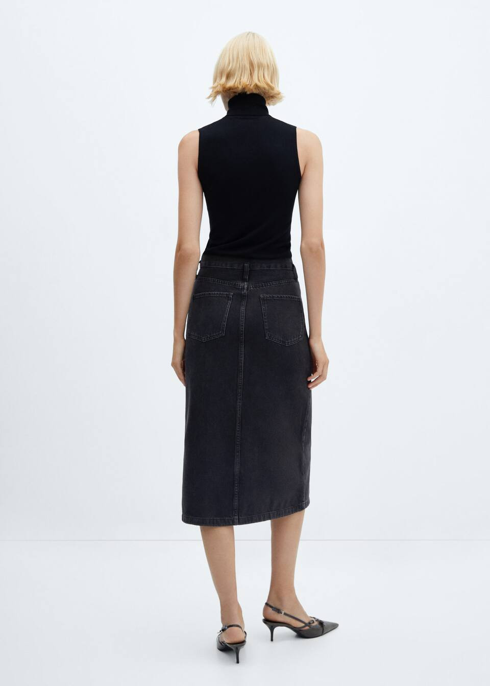Denim midi-skirt | MANGO (UK)