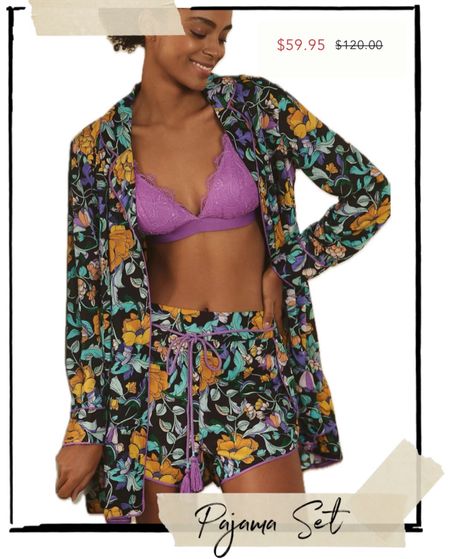 Pajama set black motif on sale now! 

#LTKSaleAlert #LTKFindsUnder100 #LTKStyleTip