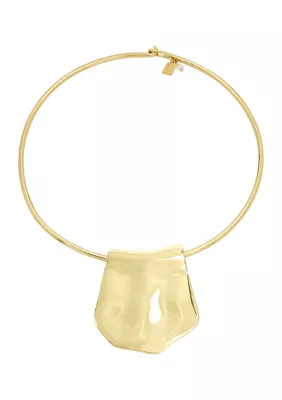 Robert Lee Morris Soho Petal Wire Necklace, Gold, 17 in | Belk