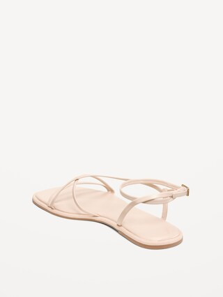 Strappy Faux-Leather Sandals | Old Navy (US)