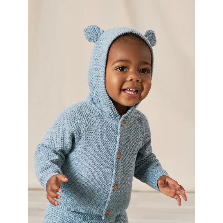 Modern Moments by Gerber Newborn Baby Boy Cozy Sweater, Bodysuit, & Pant Outfit Set, 3-Piece, New... | Walmart (US)