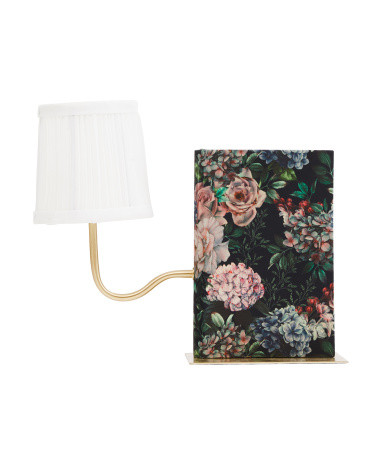 11in Battery Operated Bookshelf Lamp With Pleated Shade | TJ Maxx