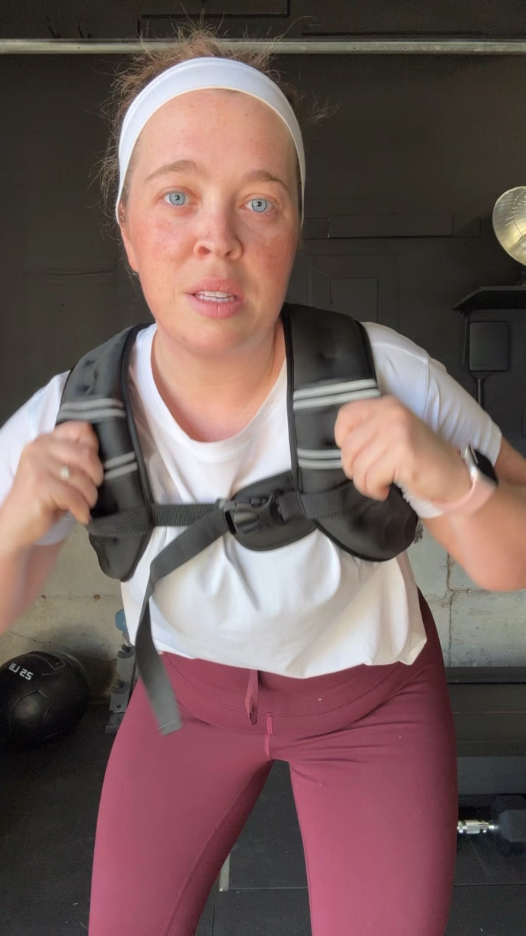 My favorite weighted vest! Made out of a non-toxic iron sand. They say start between 5 to 10% of your own body weight. I started with a 12lb of work to my up to buying a 20lb.
