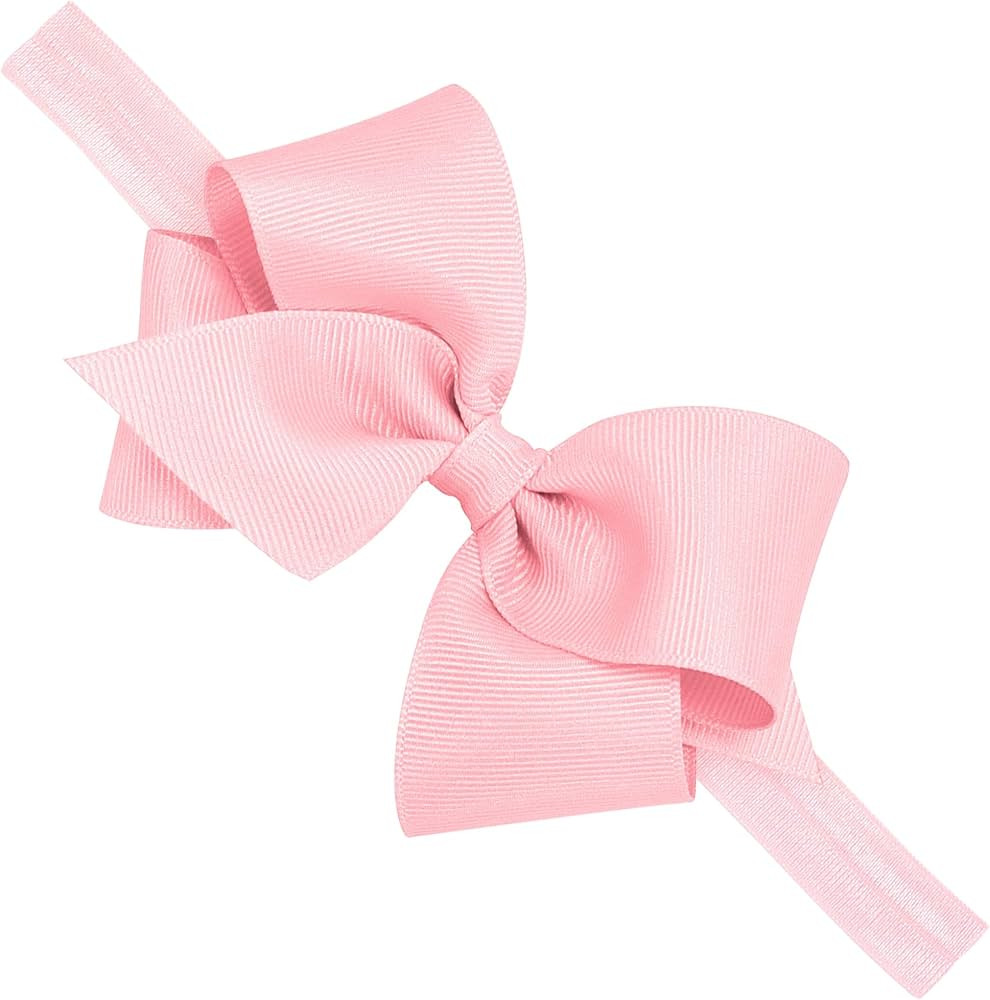 Wee Ones Girls' Classic Grosgrain Hair Bow on a Matching Baby Hair Band, For All Hair Types, Smal... | Amazon (US)