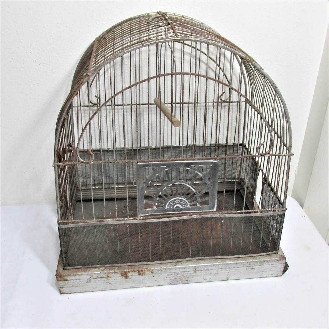 Rustic Wire Birdcage Vintage Patio Garden Decor | Etsy (US)