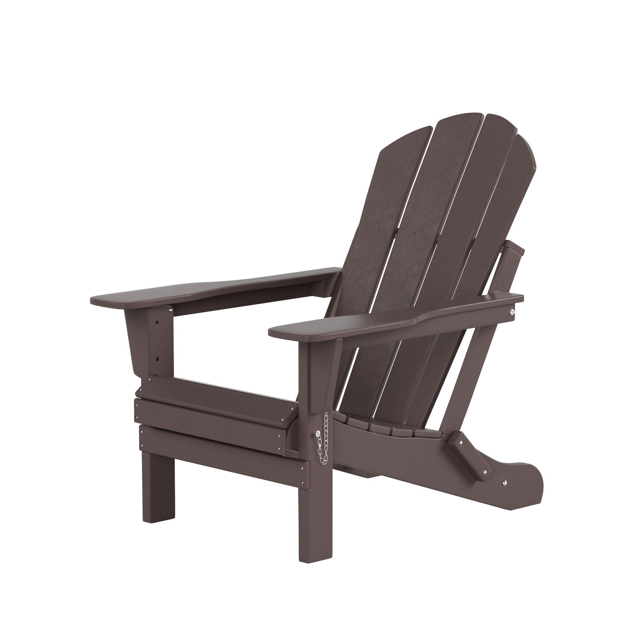 Westintrends Outdoor Folding HDPE Adirondack Chair, Patio Seat, Weather Resistant, Dark Brown | Walmart (US)