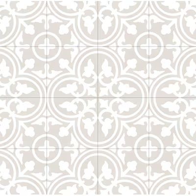 DELLA TORRE Annabelle Gray 8-in x 8-in Glazed Porcelain Encaustic Floor Tile Lowes.com | Lowe's